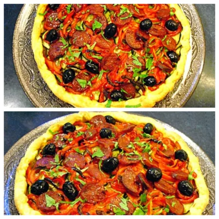 Tarte légumes chorizo - 5