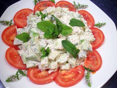 Salade de concombres à la menthe - 1