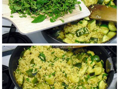 Riz aux courgettes menthe et curry - 6