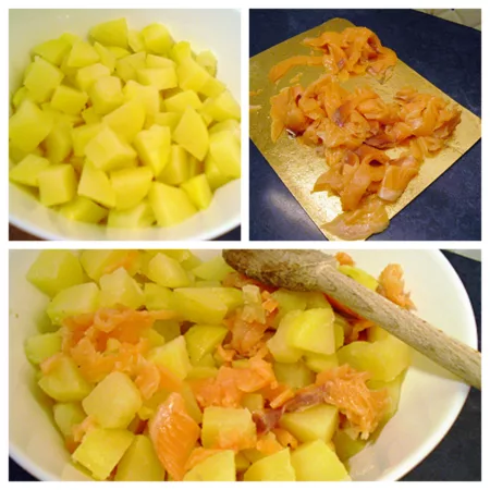 Salade de pommes de terre et saumon fumé - 2