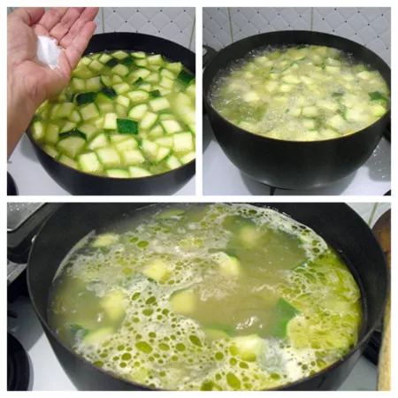 Minestrone de courgettes au basilic - 3