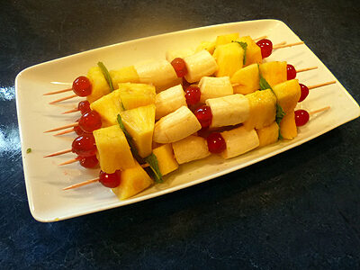 Brochettes banane ananas - 6