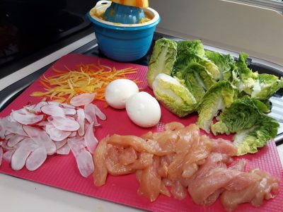 Salade de sucrines au poulet et agrumes - 2