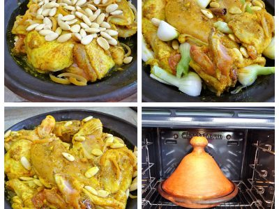 Tajine de poulet aux amandes - 4