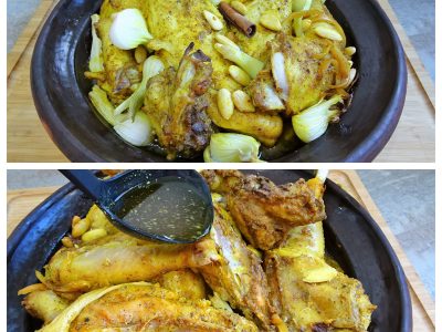 Tajine de poulet aux amandes - 5