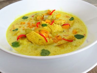 Soupe de poulet curry coco - 9
