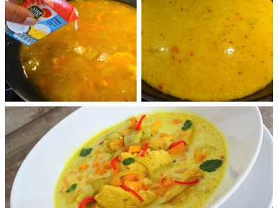 Soupe de poulet curry coco - 8