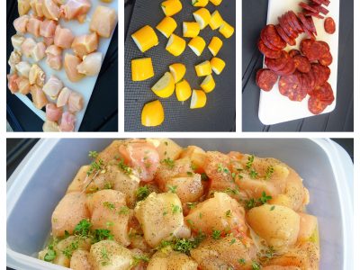 Brochettes de poulet au chorizo - 2