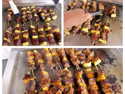 Brochettes de magret à l'ananas - 6