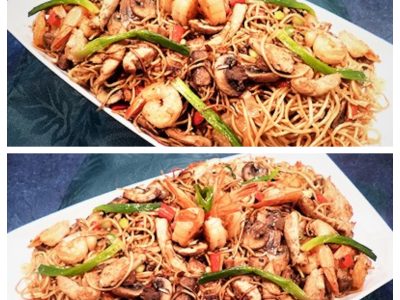 Nouilles chinoises au poulet et crevettes - 10