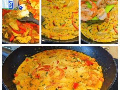 Curry de poulet aux crevettes et crème de coco - 9