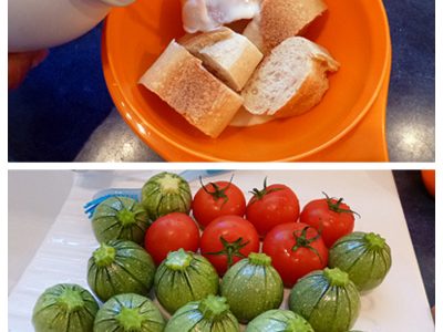 Courgettes et tomates farcies au poulet - 2