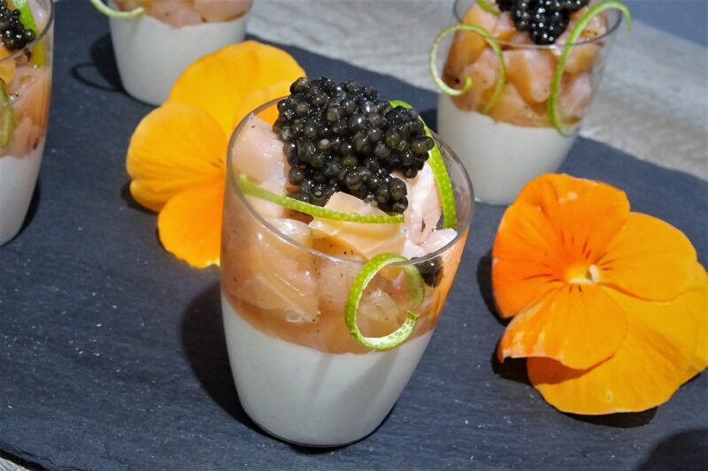 Panna cotta caviar saumon fumé - 6