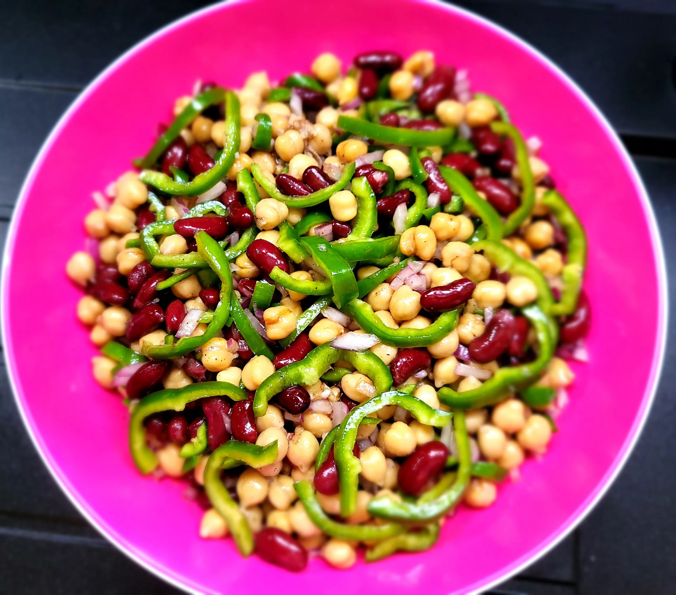 Salade de pois chiches et haricots rouges - 1